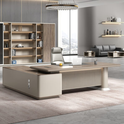 Bàn làm việc của sếp đơn giản hiện đại Bàn ghế tổng thống kết hợp nội thất văn phòng nhẹ nhàng sang trọng Bàn điều hành bàn giám đốc quản lý