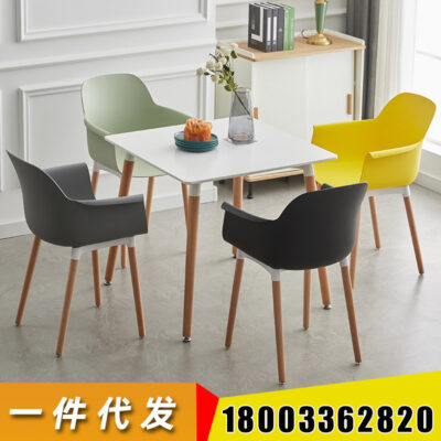 Đơn giản đàm phán bàn ghế tiếp tân kết hợp quán trà sữa quán cà phê lễ tân giải trí bàn tròn nhỏ sáng tạo bàn ghế ăn