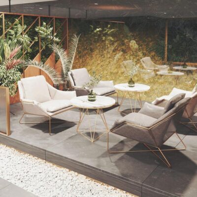 Nhẹ nhàng sofa da sang trọng quầy bar nhà hàng bàn ghế kết hợp giải trí sofa lười cafe ghế sofa đơn sofa nhỏ