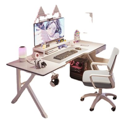 Máy tính để bàn bàn trắng thể thao điện tử Bộ bàn ghế phòng ngủ bé gái nhà trường trung học bàn học sinh mỏ neo bàn đơn giản