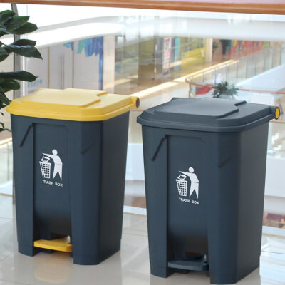 Thùng rác vận hành bằng chân thương mại lớn phục vụ văn phòng ngoài trời nhà vệ sinh gia đình có nắp để sử dụng trong nhà bếp