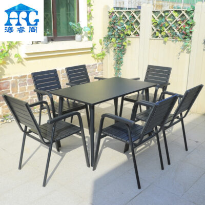 Bàn ghế ngoài trời sân thép carbon giải trí quán cà phê ngoài trời ban công ngoài trời sân vườn sắt chống thấm nước bàn ăn kết hợp