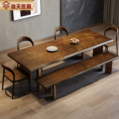 Yitian Bắc Âu Bàn Ăn Gỗ Chắc Chắn Kết Hợp Nhà phòng nhỏ, Bàn Ăn Hình Chữ Nhật, Nhà Hàng Đăng Nhập Bàn Ăn.