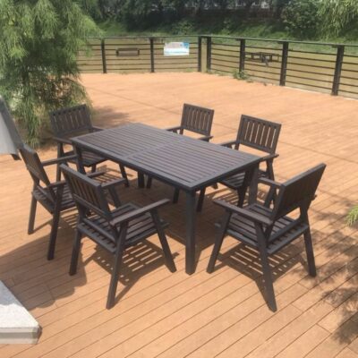 Sân ngoài trời Bắc Âu ban công ngoài trời bàn trà nhỏ cà phê trong nhà và ngoài trời nhựa gỗ bàn ghế giải trí bàn ghế sân vườn