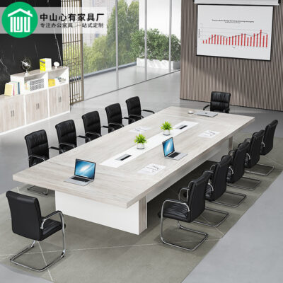 Tấm dày ghép sành điệu Bàn hội nghị lớn và nhỏ Bàn đàm phán kinh doanh khách sạn Phòng hội nghị Bàn dài văn phòng