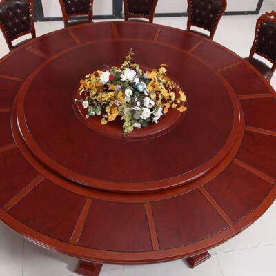 Bàn tròn xoay tự động khách sạn Bàn ăn lớn 15 người tiệc thương mại Bàn Lẩu Bàn xoay tự động 20 người Bàn ăn khách sạn