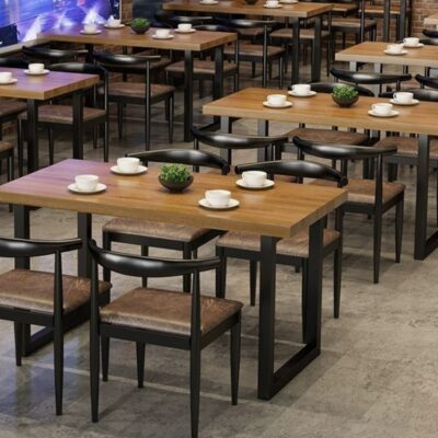 hoài cổ Sắt Gỗ Chắc Chắn Thanh Lẩu Thịt Nướng Nhà Hàng Nhà Hàng Cafe Trà Sữa Thanh Bàn Ăn Kết Hợp