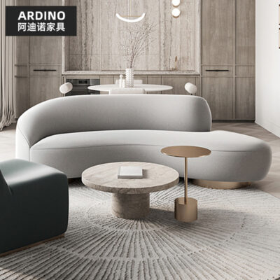 Sofa cong Bắc Âu Phổ biến trên Internet hiện đại đơn giản Ghế sofa phòng khách được trang trí đầy đủ Đẹp sang trọng của hoàng gia phi tần kết hợp ghế sofa ba chỗ