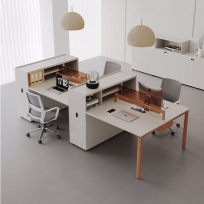 Bàn nhân viên Ghế văn phòng 4 chỗ nội thất đơn giản bàn ghế nhân viên máy tính kết hợp