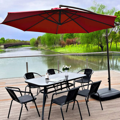 Bộ bàn ghế ngoài trời, ghế mây ba món, sân ngoài trời ngoài trời, sân vườn, ban công gấp, bàn ghế thư giãn