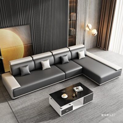 Đẹp Ý sang trọng hiện đại công nghệ tối giản sofa vải bàn cà phê kết hợp bộ phòng khách lớn và nhỏ hoàn toàn không cần giặt