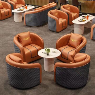 Nhẹ nhàng sang trọng văn phòng bán hàng đàm phán sofa sảnh khách sạn bàn ghế tiếp tân kết hợp thẩm mỹ viện ghế sofa giải trí
