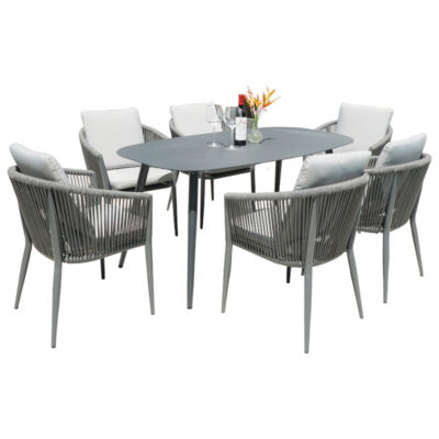 Bàn ghế ngoài trời Bắc Âu, bàn ghế mây sân trong, ban công biệt thự sân vườn ngoài trời, ghế mây giải trí, bộ ba bàn dài dài