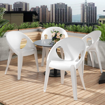 Bắc Âu Ghế Nhựa Dày Tựa Lưng Phân Ghế Ăn Nhà Giải Trí Ngoài Trời Ghế Quầy Hàng Thực Phẩm Ghế Cà Phê Ghế Bành