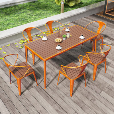 Ban công ngoài trời quầy bar giải trí Bàn ghế sắt rèn kết hợp sân thượng ngoài trời biệt thự sân cafe Hàng đẹp bàn ghế phong cách sang trọng