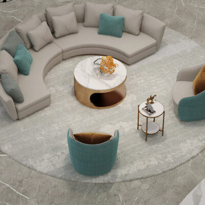 Văn phòng bán hàng Đàm phán Sofa Sảnh khách sạn Lễ tân Bàn ghế kết hợp Thẩm mỹ viện Hiện đại Đẹp đơn giản Nội thất cong sang trọng