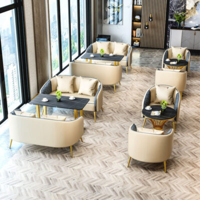 Hàng đẹp Bắc Âu sang trọng quán trà sữa sofa cafe bar sàn sofa tiếp tân tiếp tân đàm phán nhà hàng bàn ghế kết hợp