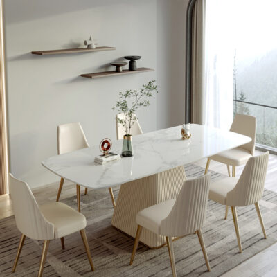 Sự Hòa Trộn Tuyệt Vời Của Đá Phiến Và Kiểu Pháp - Bộ Bàn Ghế Ăn Đa Dạng Cho Gia Đình Căn Hộ Nhỏ