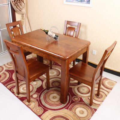 Tất cả các bàn ghế ăn bằng gỗ nguyên khối Bàn ghế ăn bằng gỗ du phong cách Trung Quốc hiện đại kết hợp cho 6 người bàn ăn hình chữ nhật trong căn hộ vừa và nhỏ