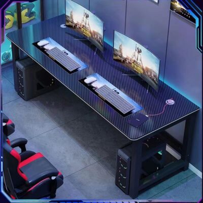 Bán buôn bàn máy tính usb có thể sạc lại bàn thể thao điện tử đơn giản và thời trang bàn đôi máy tính để bàn bàn chơi game và ghế kết hợp