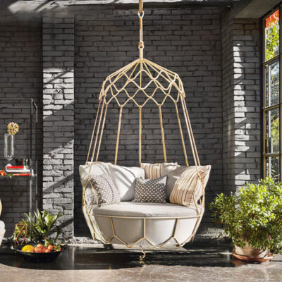 Ngoài trời sân ban công biệt thự sân vườn ngoài trời giỏ treo bãi biển tròn trong nhà võng đôi treo ghế xích đu sofa