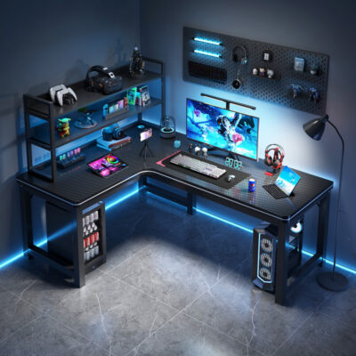 Bàn máy tính góc, bàn chơi game đôi đơn giản, bàn làm việc tại nhà, bàn làm việc đơn giản hiện đại, bàn học trong phòng ngủ