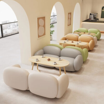 2023 Internet mới nổi tiếng quán trà sữa ghế sofa bàn ăn làm bánh tráng miệng cửa hàng giải trí sàn sofa bàn ghế quán cà phê