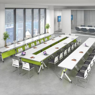 Bàn tập gấp có thể ghép nối và kết hợp tự do Bàn hội nghị có bánh xe Bàn văn phòng đơn giản Bàn nhân viên Bàn văn phòng