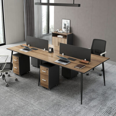 Bàn nhân viên đơn giản và hiện đại multi-4 sáu người 6 bốn trạm bàn ghế văn phòng nhân viên nội thất bàn kết hợp