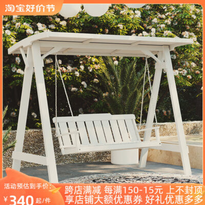 Sân ngoài trời xích đu gỗ sát trùng giải trí ngoài trời sân thượng võng sân thượng sân vườn bằng gỗ chắc chắn xích đu ghế xích đu