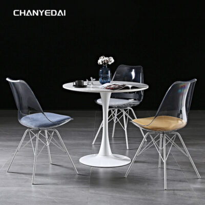 Bắc Âu Đơn Giản Trong Suốt Ghế Nhà Acrylic Bàn Ăn Ghế Cafe Giải Trí Tựa Lưng Phân Bàn Máy Tính Ghế
