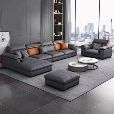 Bắc Âu Không Giặt Công Nghệ Vải Sofa Phòng Khách Bàn Cà Phê Hiện Đại Căn Hộ Lớn Nhỏ Nhỏ Cao Su Hoàng Phi Sofa Kết Hợp Nội Thất