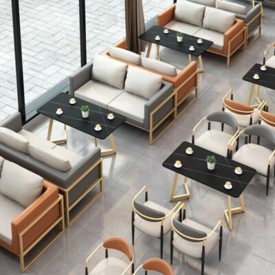 Quán cà phê sang trọng nhẹ nhàng, nhà hàng, phòng trà, studio, studio ảnh, đàm phán giải trí, lễ tân, sofa thương mại, ghế thẻ, bàn ghế kết hợp