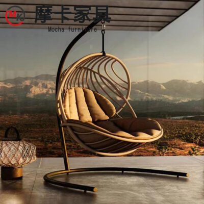 Xích đu ngoài trời, sân vườn, giỏ treo mây, ban công phổ biến, ghế bập bênh đơn giải trí, bàn ghế ngoài trời biệt thự