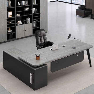 Bàn làm việc văn phòng bàn sếp bàn giám đốc kết hợp bàn ghế giám sát nội thất văn phòng tối giản hiện đại bàn quản lý