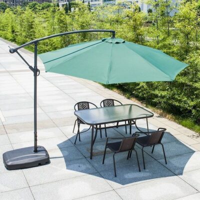 Bàn ghế ngoài trời sân giải trí có ô kết hợp giải trí biệt thự sắt ngoài trời quán cà phê ban công ngoài trời chống mưa