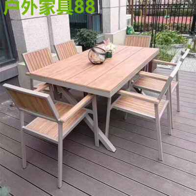 Bàn ghế ngoài trời gỗ nhựa bàn ghế ngoài trời bàn ghế dài ngoài trời biệt thự sân vườn ngoài trời ghế giải trí