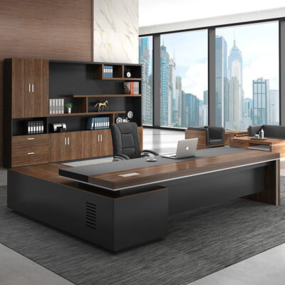 Bàn máy tính tổng giám đốc hiện đại bàn điều hành nội thất văn phòng bàn ghế văn phòng đơn giản kết hợp bàn sếp bàn tổng thống