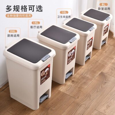 Thùng rác gia đình nhà bếp lớn vận hành bằng chân thùng rác vận hành bằng tay có nắp nhà vệ sinh phòng tắm phòng khách phòng ngủ giỏ đựng giấy