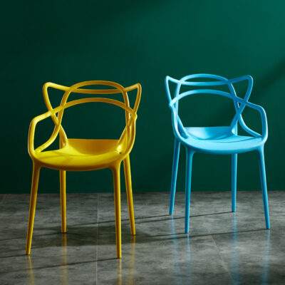 Ban công giải trí sáng tạo ghế lười đàm phán ghế cà phê lưng nhựa bàn ghế internet nổi tiếng ghế ăn nhà