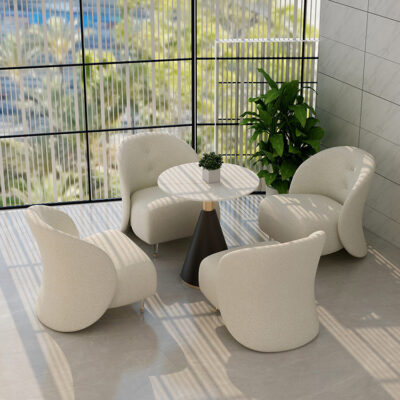 Sofa đơn cashmere quán cà phê sảnh khách sạn khu vực tiếp khách ghế sofa tiếp tân trung tâm giam giữ sofa tiếp tân