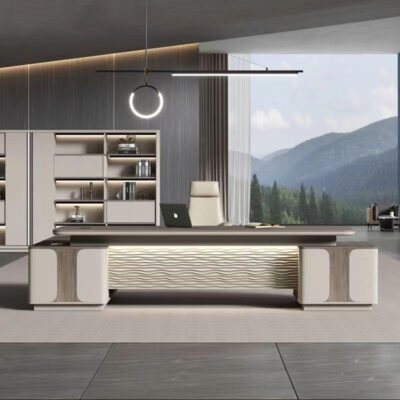 Bàn sếp mới thời trang, bàn chủ tịch, bàn điều hành đơn giản hiện đại, bàn ghế văn phòng quản lý kết hợp văn phòng tại nhà