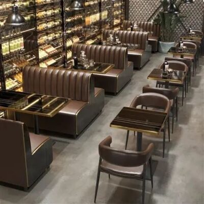 Quầy bar Thanh Đảo sàn sofa phong cách công nghiệp hoài cổ Mỹ nhà hàng Lẩu bàn ghế cà phê trà sữa quán sofa kết hợp