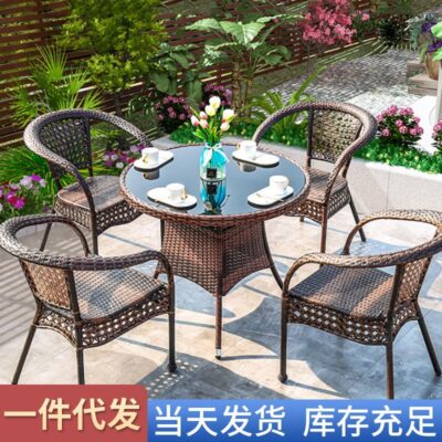 Sân vườn sân ban công giải trí nội thất kết hợp hồ bơi ngoài trời bãi biển cafe đàm phán bộ bàn ghế mây