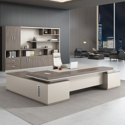 Bàn sếp đơn giản hiện đại Bàn ghế kết hợp Bàn điều hành kiểu Trung Quốc mới Bàn tổng thống đơn Nội thất văn phòng quản lý