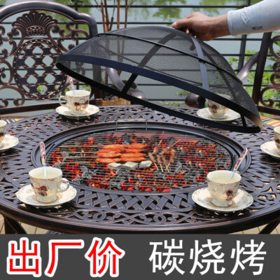 Bàn ghế ngoài trời Bàn ghế ngoài trời Bàn ghế trong sân sân thượng Bàn ghế sân vườn Lò nướng BBQ ngoài trời Bàn ghế nhôm đúc