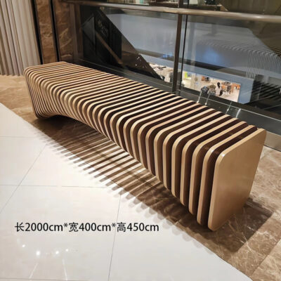 Trung tâm mua sắm ghế gỗ cắt lát sợi thủy tinh giải trí ngoài trời cảnh quan sân vườn còn lại băng ghế dự bị thương mại nhà sản xuất ghế làm đẹp