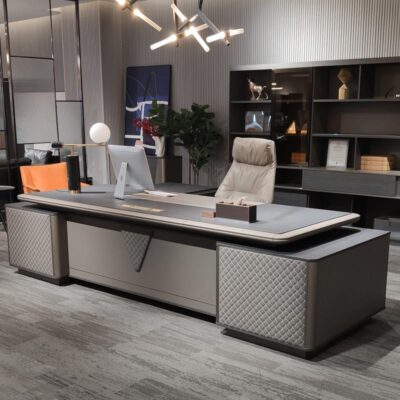 Bàn sếp 3,2m rộng rãi, nhẹ nhàng và sang trọng, bàn chủ tịch, bàn giám đốc đơn giản, hiện đại, cao cấp, bàn giám đốc, nội thất văn phòng