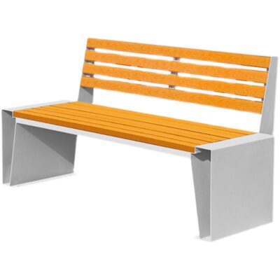 Ghế nghỉ ngoài trời, bãi cỏ dải sắt ngoài trời, ghế dài công viên hình vuông bằng gỗ đôi đơn giản, ghế dài