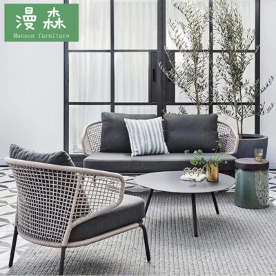 Bắc Âu ghế sofa ngoài trời giải trí sân biệt thự nội thất sân vườn nhà thiết kế giường ngủ và bữa sáng mây sofa nội thất